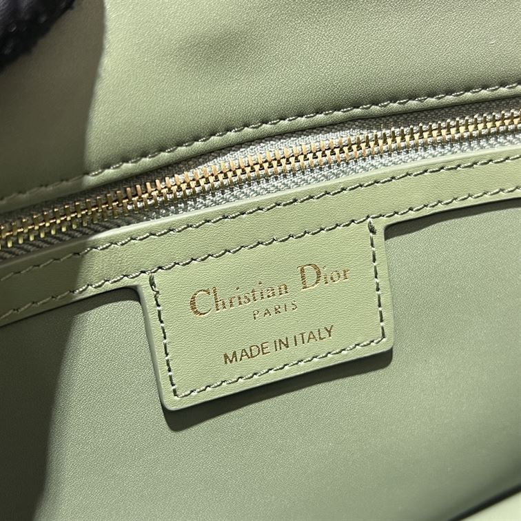 DIOR MEDIUM DIOR CARO BAG GREEN QUILTED