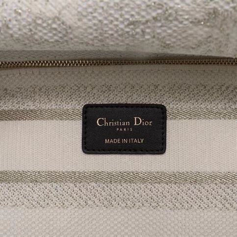 DIOR MEDIUM LADY D-LITE WHITE BAG