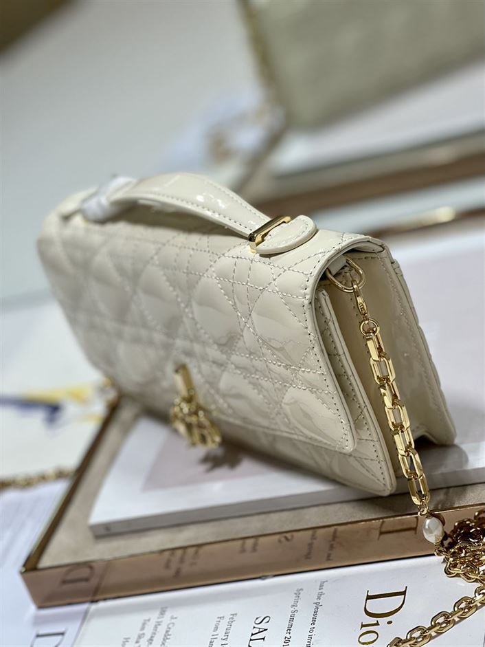DIOR MISS DIOR MINI BAG BEIGE CANNAGE LAMBSKIN