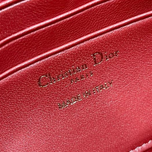 DIOR MISS DIOR MINI BAG RED CANNAGE LAMBSKIN
