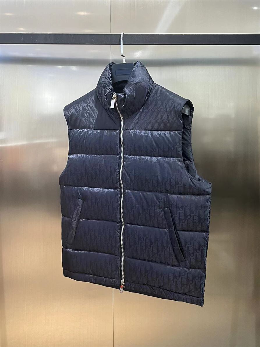 DIOR OBLIQUE SLEEVELESS DOWN JACKET - DRC014