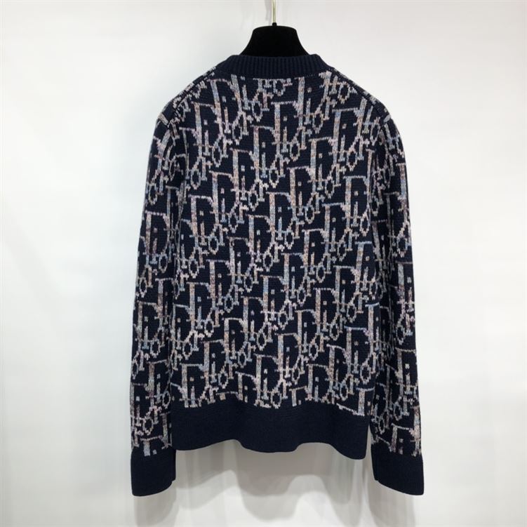 DIOR OBLIQUE SWEATER NAVY BLUE - DOS007