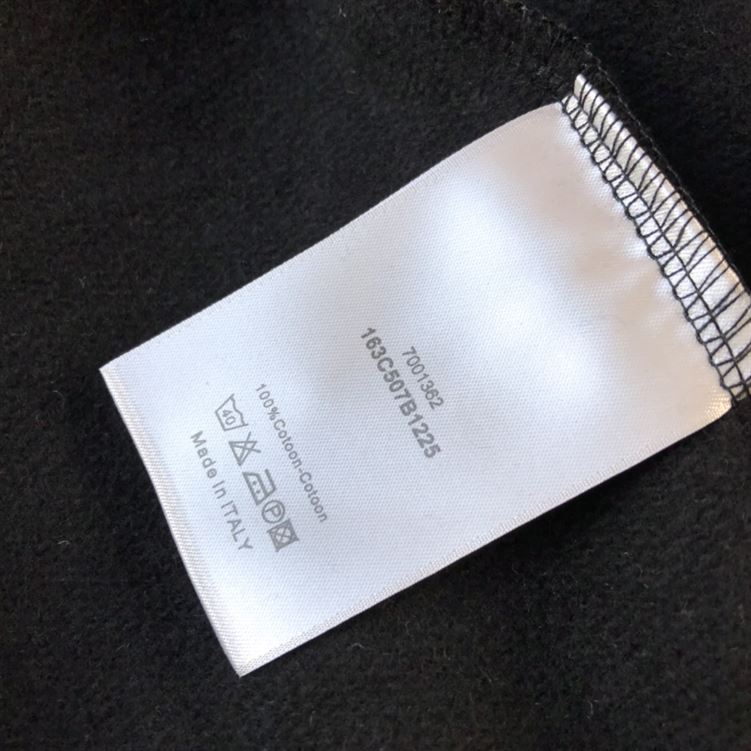 DIOR OVERSIZED HOODED SWEATSHIRT LIGHT BLACK ORGANIC COTTON FLEECE