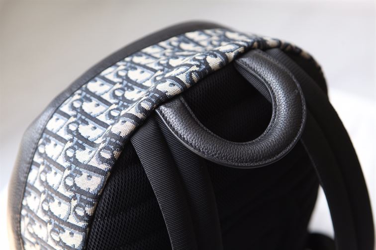 DIOR RIDER BACKPACK BEIGE AND BLACK DIOR OBLIQUE JACQUARD - DIO028