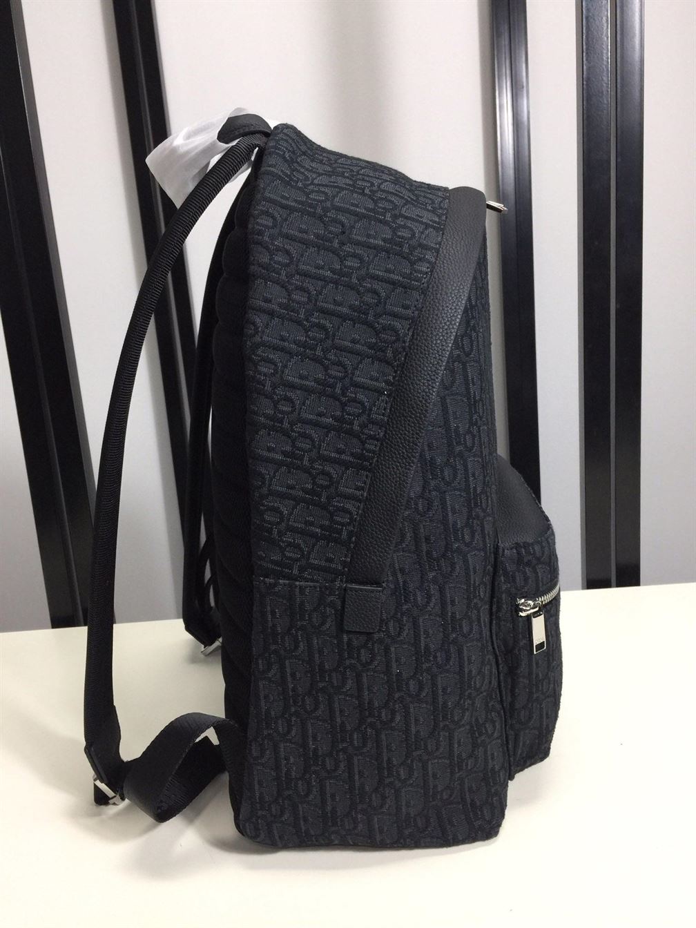 DIOR RIDER BACKPACK BLACK DIOR OBLIQUE JACQUARD - DIO030