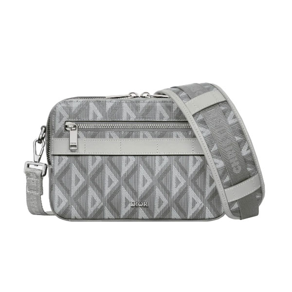 DIOR SAFARI BAG WITH STRAP GRAY CD DIAMOND CANVAS - DIO051