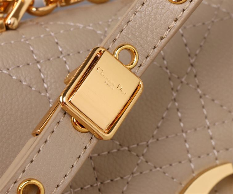 DIOR SMALL DIOR CARO BAG BEIGE SUPPLE CANNAGE