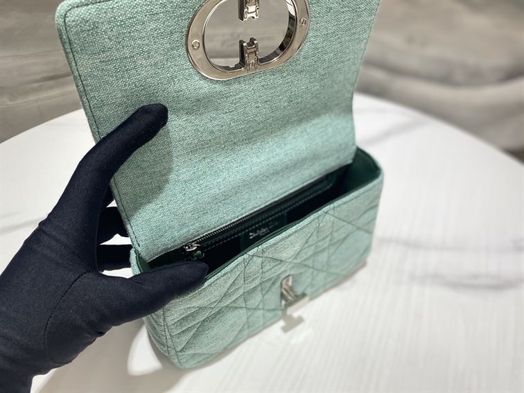 DIOR SMALL DIOR CARO BAG BLUE SUPPLE CANNAGE