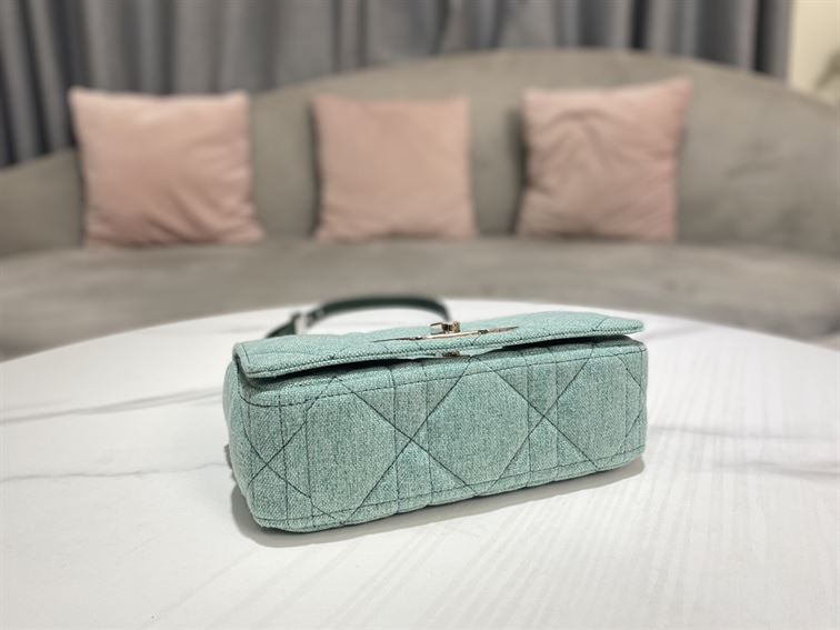 DIOR SMALL DIOR CARO BAG BLUE SUPPLE CANNAGE