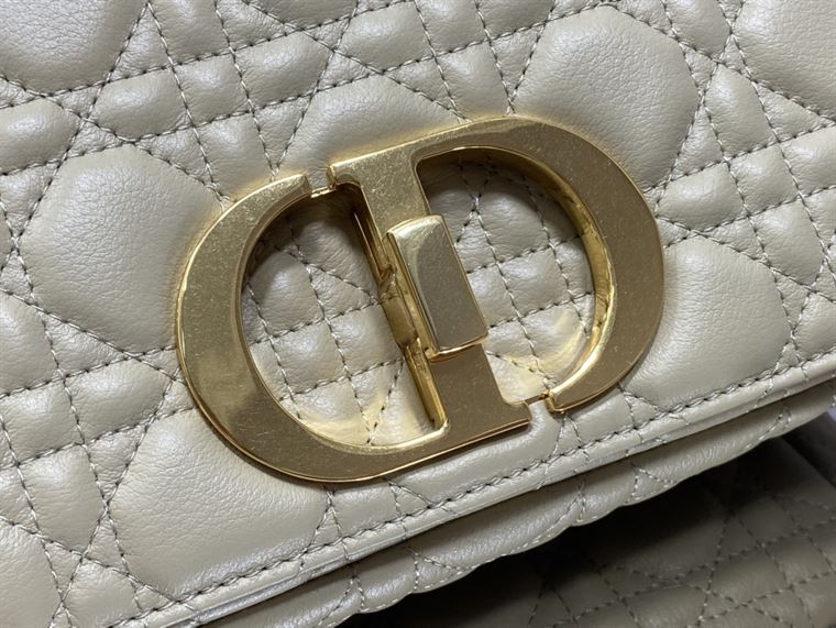 DIOR SMALL DIOR CARO BAG GOLD STONE SUPPLE