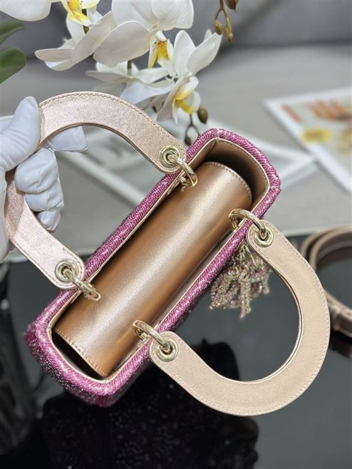 DIOR SMALL LADY DIOR PINK BAG