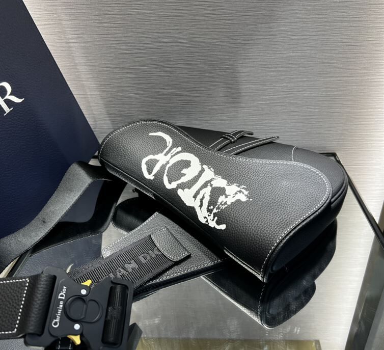 DIOR X PETER DOIG SADDLE BAG BLACK