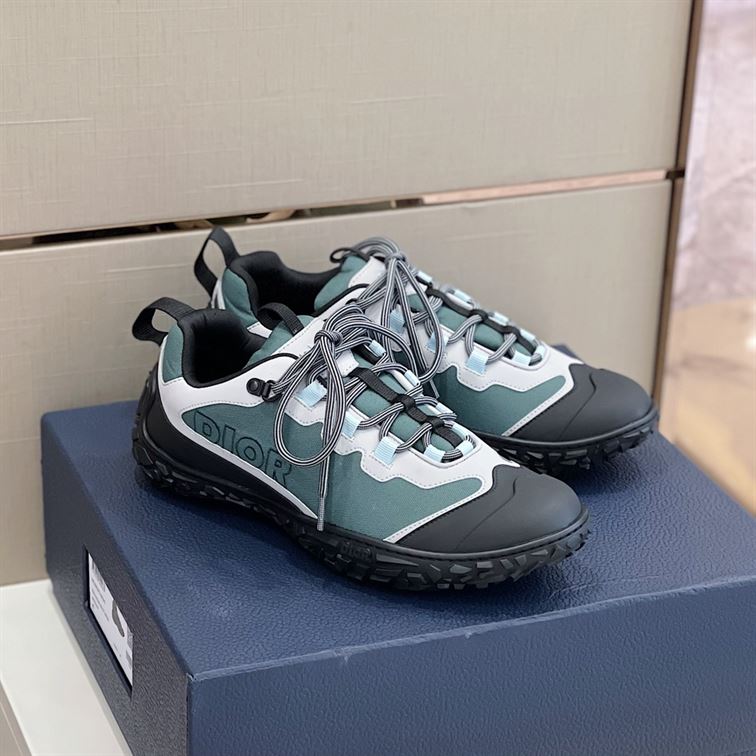 DIORIZON HIKING SHOE GREEN-GREY TECHNICAL MESH AND BLACK RUBBER - DO085