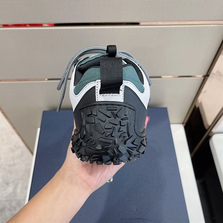 DIORIZON HIKING SHOE GREEN-GREY TECHNICAL MESH AND BLACK RUBBER - DO085