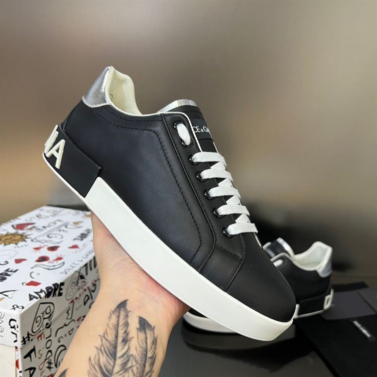 DOLCE & GABBANA BLACK PORTOFINO SNEAKERS – DG033