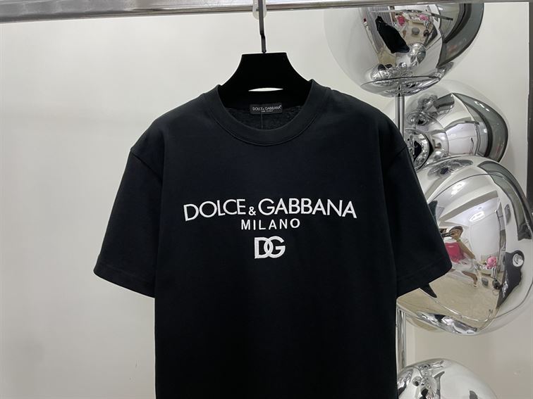 DOLCE &GABBANA COTTON T-SHIRT WITH DG EMBROIDERY - DT009