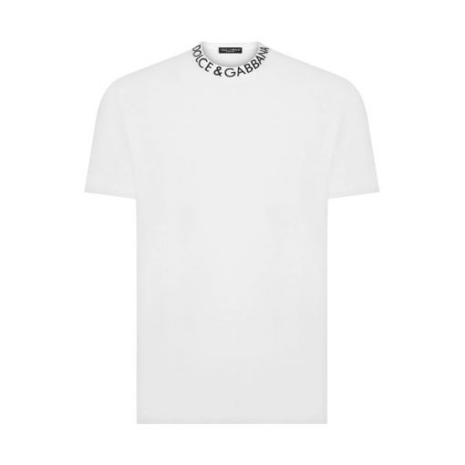 DOLCE & GABBANA ROUND-NECK T-SHIRT WITH DOLCE&GABBANA PRINT - DT004