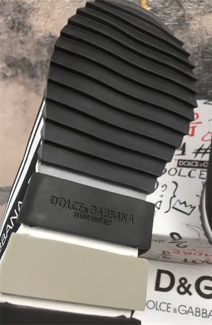 DOLCE & GABBANA SORRENTO LOGO SLIP ON BLACK WHITE – DG030