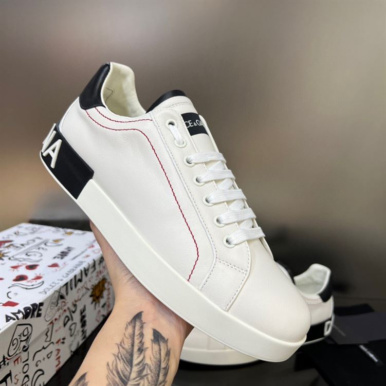 DOLCE & GABBANA WHITE PORTOFINO SNEAKERS – DG034