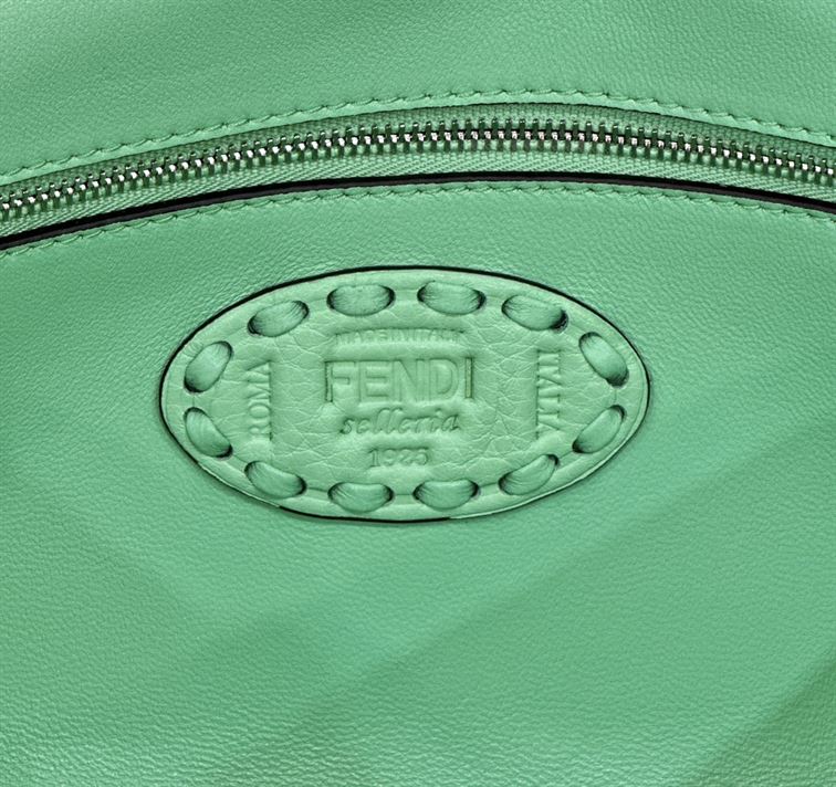 FENDI BAGUETTE GREEN SELLERIA BAG