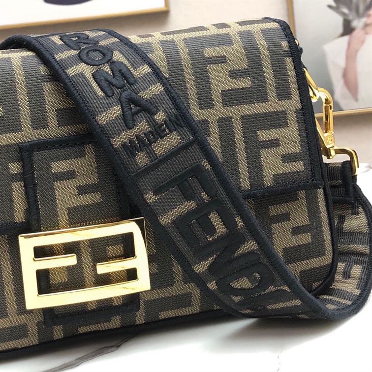 FENDI BAGUETTE JACQUARD FF FABRIC BAG