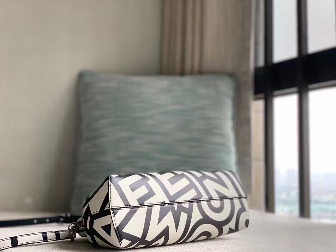 FENDI FIRST MIDI TWO TONE NAPPA LEATHER