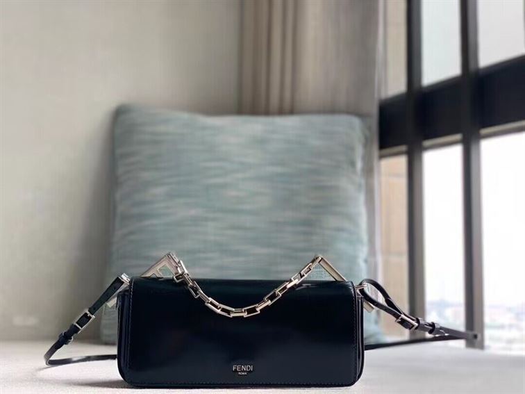 FENDI FIRST SIGHT BLACK LEATHER MINI BAG