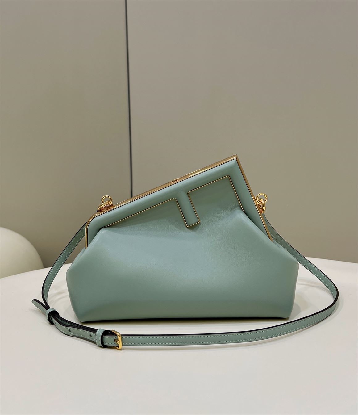 FENDI FIRST SMALL MINT GREEN LEATHER BAG