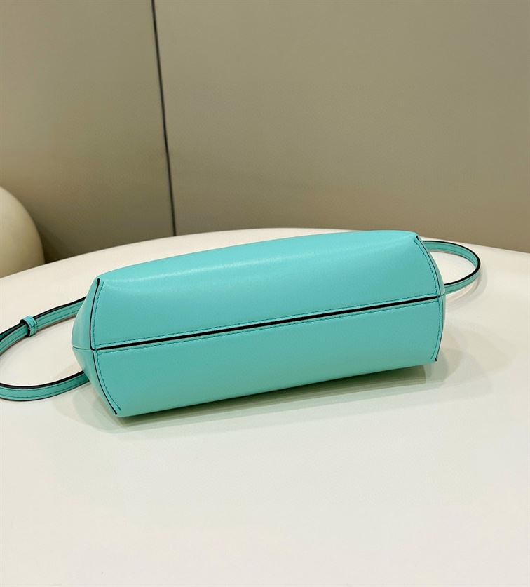 FENDI FIRST SMALL TURQUOISE LEATHER BAG