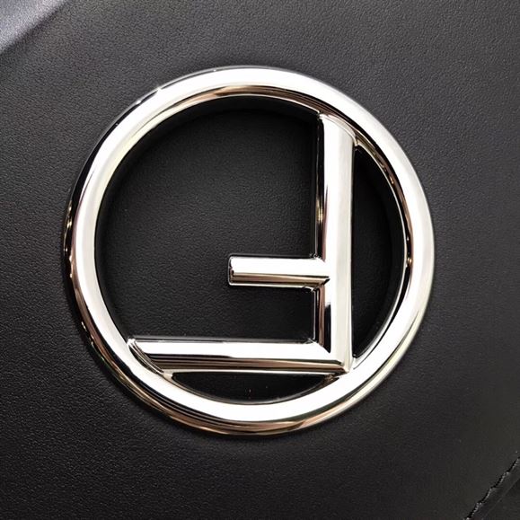 FENDI KAN I CALFSKIN LEATHER SHOULDER BAG