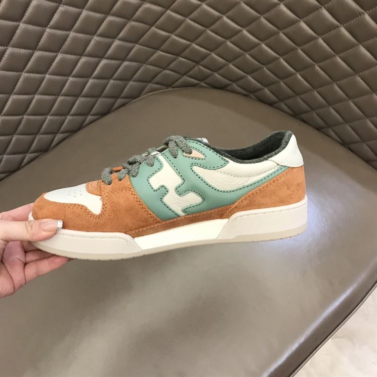 FENDI MATCH AMARANTH SUEDE LOW-TOPS SNEAKERES - FDS002