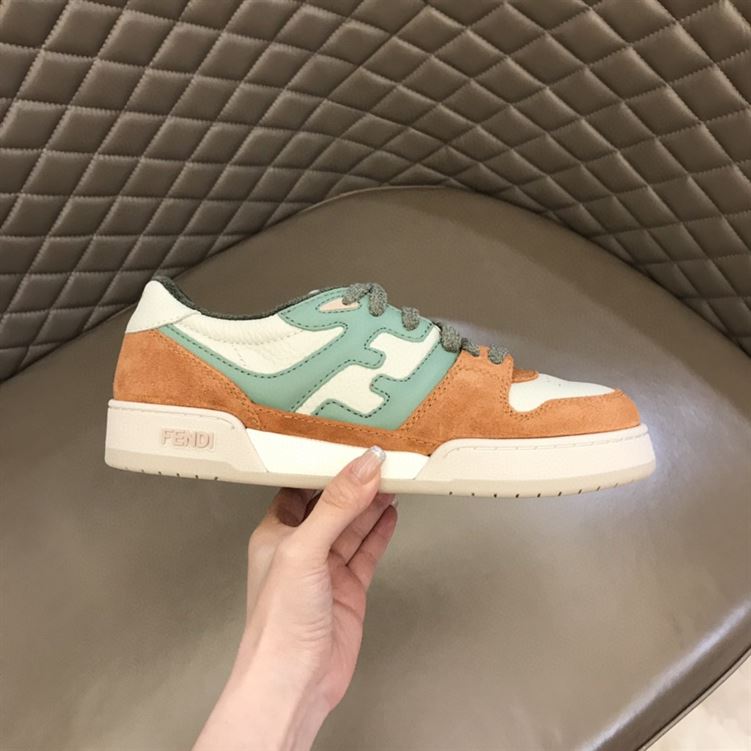 FENDI MATCH AMARANTH SUEDE LOW-TOPS SNEAKERES - FDS002