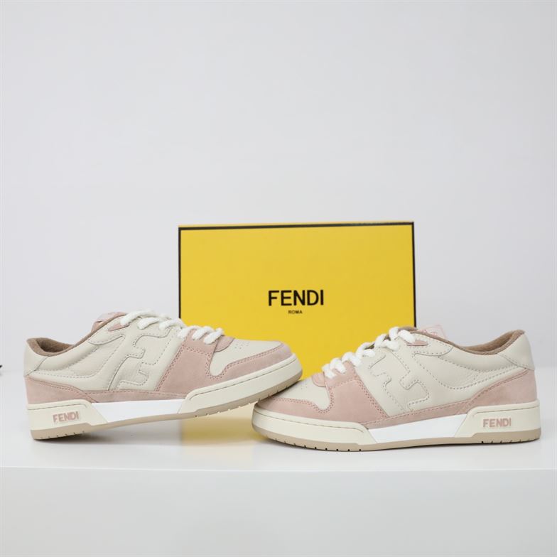 FENDI MATCH LOW TOPS IN PINK SUEDE - FDS014