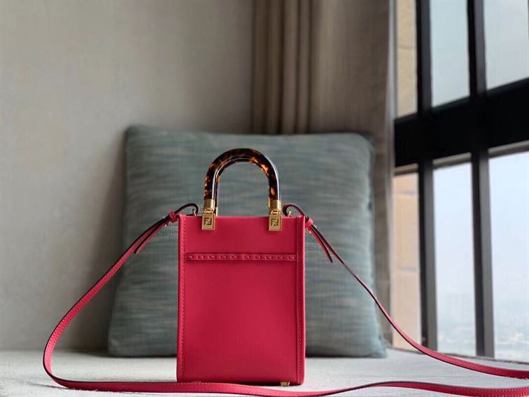 FENDI MINI SUNSHINE SHOPPER FUCHSIA