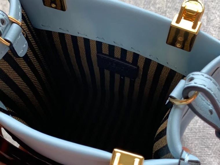 FENDI MINI SUNSHINE SHOPPER LIGHT BLUE