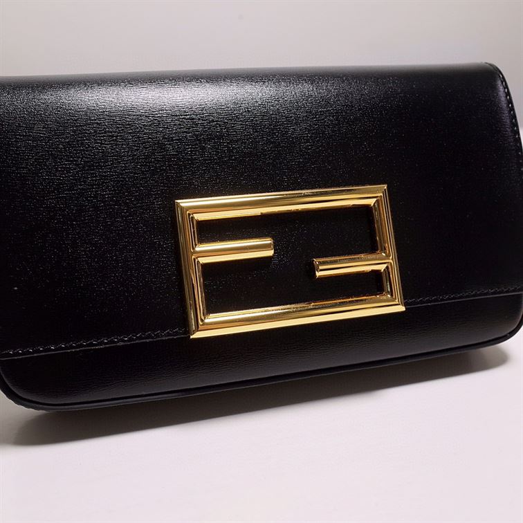 FENDI WALLET ON CHAIN WITH POUCHES BLACK MINI BAG