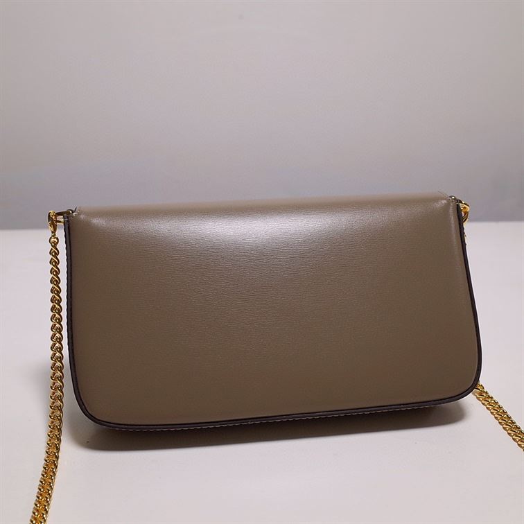 FENDI WALLET ON CHAIN WITH POUCHES BROWN MINI BAG