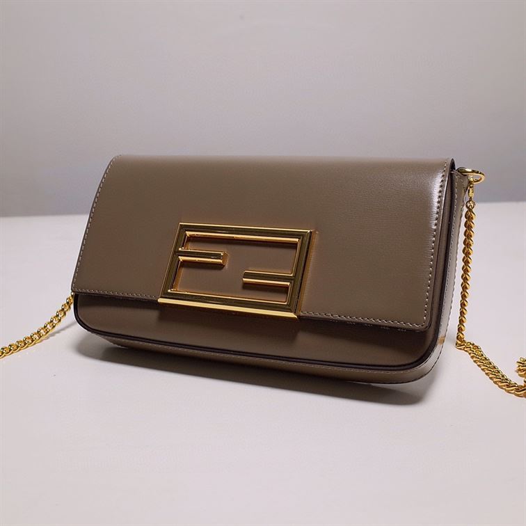 FENDI WALLET ON CHAIN WITH POUCHES BROWN MINI BAG