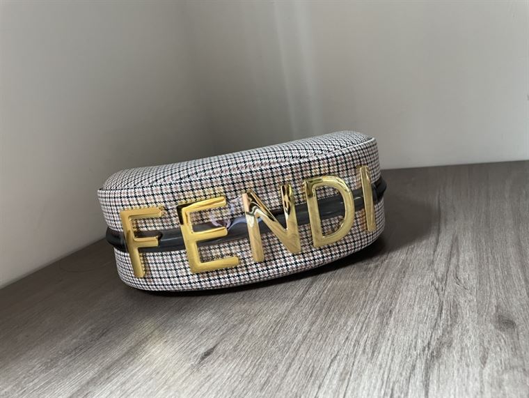 FENDIGRAPHY MEDIUM LEATHER BAG WITH MULTICOLOUR INLAY