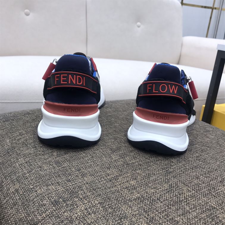 FENDY FLOW MULTICOLOUR NYLON LOW-TOP - FDS010