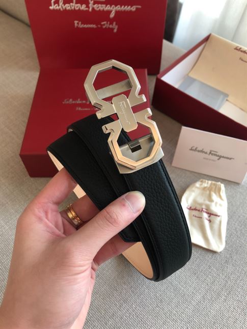 FERRAGAMO REVERSIBLE AND ADJUSTABLE GANCINI BELT - FB006