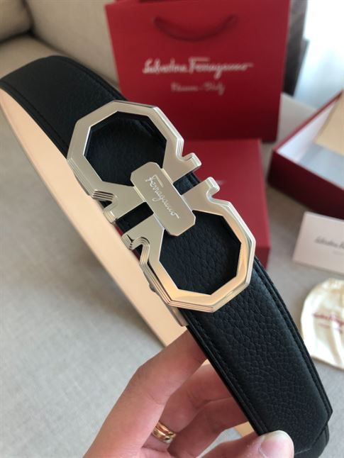 FERRAGAMO REVERSIBLE AND ADJUSTABLE GANCINI BELT - FB006