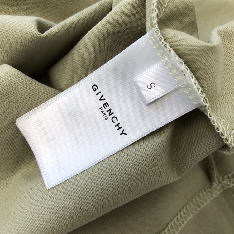 GIVENCHY SLIM FIT T-SHIRT IN JERSEY WITH CERAMIC PRINT IN LIGHT GREEN - GTS004