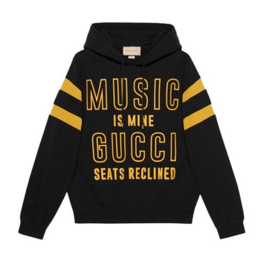 GUCCI 100 COTTON SWEATSHIRT IN BLACK - GCK013
