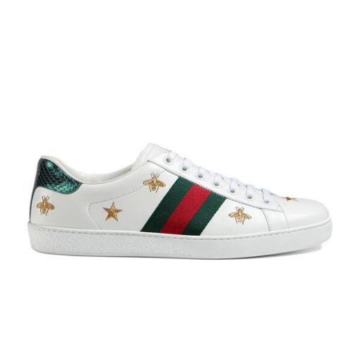GUCCI ACE EMBROIDERED SNEAKER WITH BEES AND STARS - GCC090