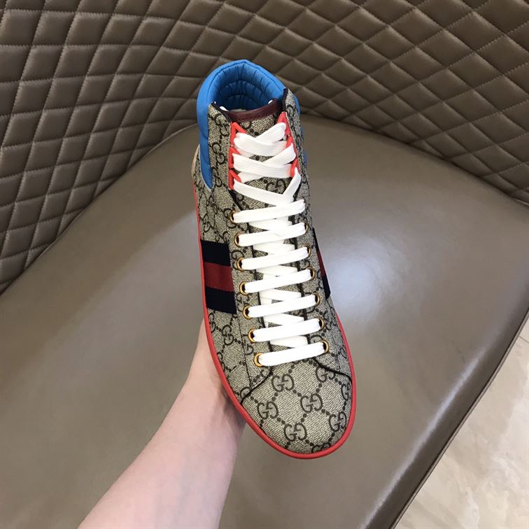 GUCCI ACE GG HIGH TOP SNEAKERS - GCC059