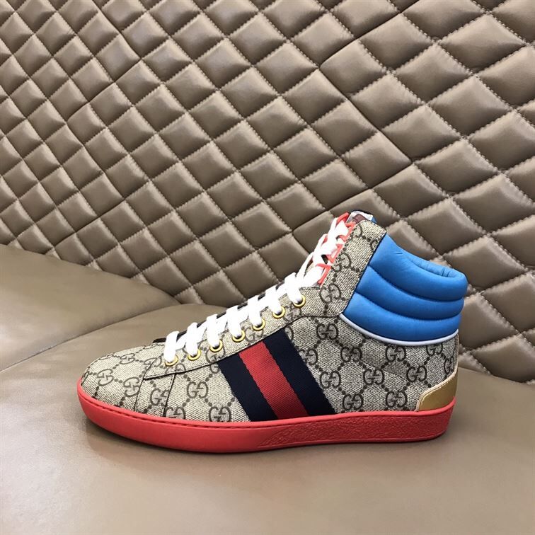 GUCCI ACE GG HIGH TOP SNEAKERS - GCC059