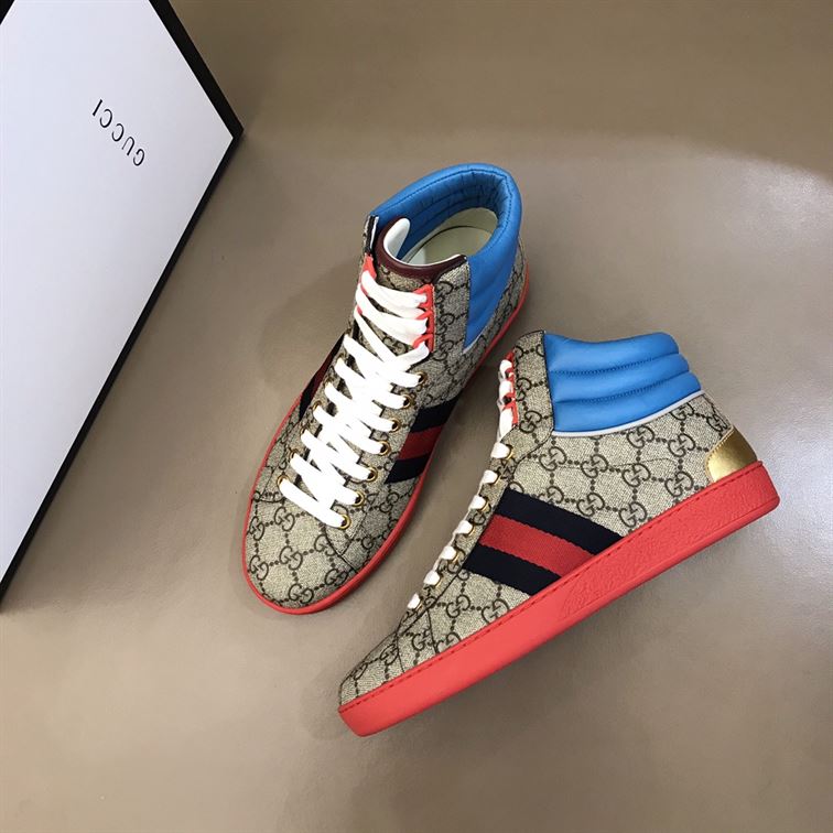 GUCCI ACE GG HIGH TOP SNEAKERS - GCC059