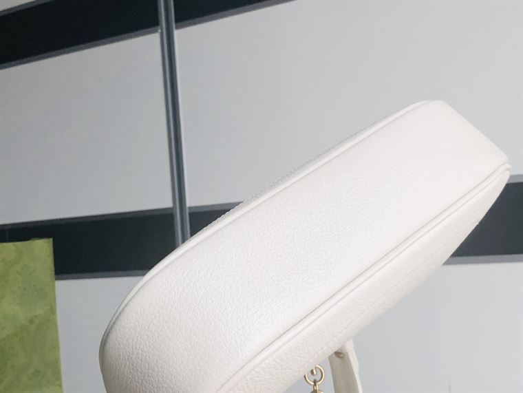 GUCCI APHRODITE SMALL SHOULDER BAG IN WHITE LEATHER