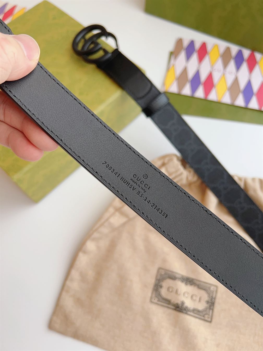 GUCCI BELT IN GG SUPREME FABRIC - GB029